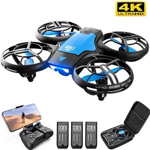 V8 Mini Drone 4k professione HD Telecamera grandangolare 1080P WiFi fpv Altezza Keep s Elicottero Giocattoli 211104