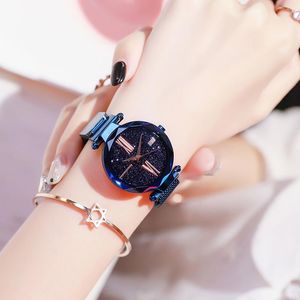 Zegarek na rękę unikalne zegarki damskie gwiazda magnes klamry koreańskiej mody wodoodpornej prosta kwarcowa studenci Prezenty dla kobiet