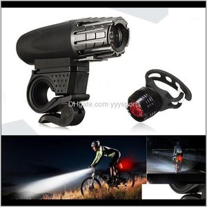 Światła USB LED Rower LED Bright Bike Headlight Headlight Tylne Ogniowe Light Set1 Xubmu BMGTC