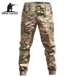 MEGE Marka Mężczyźni Moda Streetwear Casual Camouflage Jogger Spodnie Taktyczne Spodnie Wojskowe Mężczyźni Cargo Spodnie dla Dropp 210714