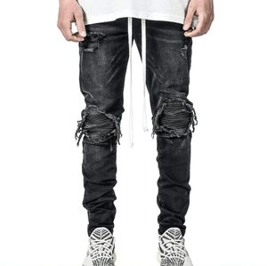 2021 Jeans da uomo di alta qualità Pantaloni in denim alla moda da motociclista in difficoltà