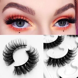 Eyelash eyelashes lash 8D lashes naturally curl thick mink hair 10 pairs set pink color box packaging super quality