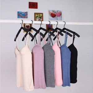Mulheres ajustáveis ​​alça construída em sutiã acolchoado sutiã modal camisole cami feminino colheita top camisa x0507