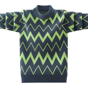 10代の男の子のセーター子供服2021秋冬の波ニットプルオーバートップカジュアルな毎日ニットのアウターウェア4-15 Y1024