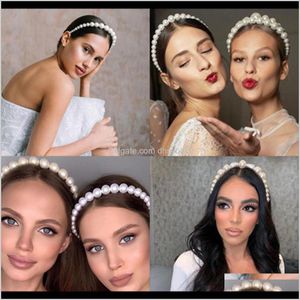 Kafa Bantları Damla Teslimat 2021 Bayanlar Yaratıcı İnci Mizaç Headdress Gelin Saç Aksesuarları Kadınlar Retro Basit Head Band moda Takı