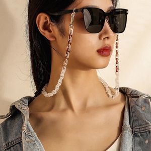 2021 Chic Hip Hop Acrilico Eleglasses Holder Catena Ashi Fashion Donne Anti-Slip Sunglasses Gioielli