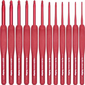 Sewing Notions Tools PC Japan Tulip Brand Red Crochet Hook Aluminum Resin Knitting Needles Original Authentic Upscale Imported Dia