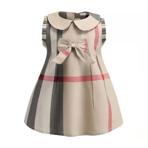 Baby Girls Dress Letters Drukowane sukienki z kamizelką dziewczynki Ubrania dzieci Księżniczka