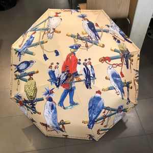 Flor impressão desenhista h guarda-chuva do vintage retro com a propósito de chuva de sol mulheres parasols garota automática guarda-chuvas