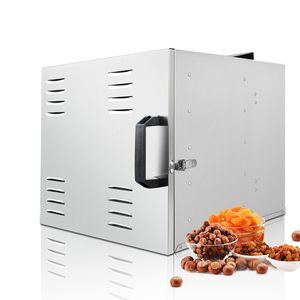 110V / 220V 10 Brickor Rostfritt Stål Mat Dehydrator Jerky Maker Frukt Torktumlare Vegetabilisk Herb Kött Torkmaskin Hushåll