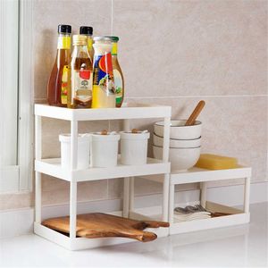 Multi-layer Cosmetics Storage Rack Office Shelf Desk Organizer Stationary Container Sundries Stand 3/2 Layer 210705