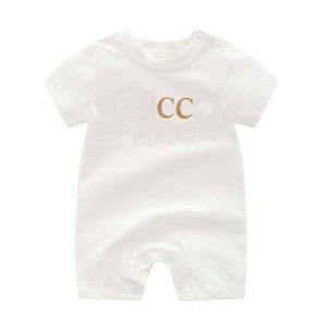 Qualità New Fashion High Neonato Neonato Baby Boys and Girls Letter Pagliaccetto Designer New Baby Vestiti 100 Cotton Brand Kids Pagliaccetti