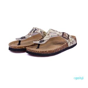 Infradito da spiaggia in sughero Pantofola Casual Estate Donna Stampa a colori misti Slip on Slide Sandali Scarpe basse 6181