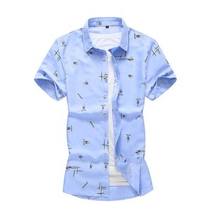 Yaz Tarzı Gömlek Erkekler Kore Moda Giysileri Erkekler Kısa Kollu Tasarımcı Düğme Aşağı Casual Gömlek Camisa Masculina 5XL 6XL 7XL 210528