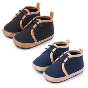 Första vandrare Höst Baby Boys skor Andningsbar Casual Comfortable Anti-Slip Toddler Soft Soled Solid Color Walking Sneakers