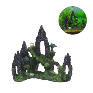 Decorations Resin Aquarium Landscaping Rockery Decorative Stone Mountain Tower Ornaments Accessories