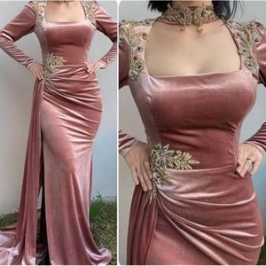 Mother Of The Bride Dresses beading Wedding Guest Dress Long Sleeve Formal Gowns