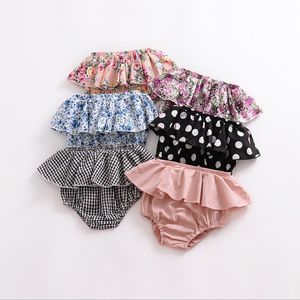 Baby Girls Shorts Младенческие кружева треугольник шорты новорожденных Fold Bloyers детская пп брюки брюки малыша одежда 5 дизайнов DHW1974