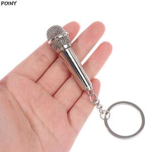 New Arrival Brelok Cute Design Muzyka Prezenty Breloczek Kluczowy Ring Mikrofon Keychain Moda Klucz Łańcuch Bixts G1019