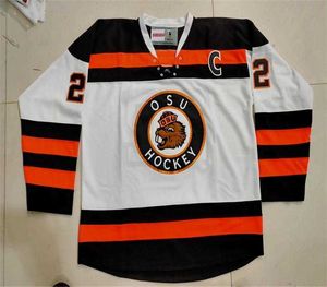 Ricamo cucito sulla maglia da hockey Oregon State Beavers Personalizza qualsiasi numero e nome maglie