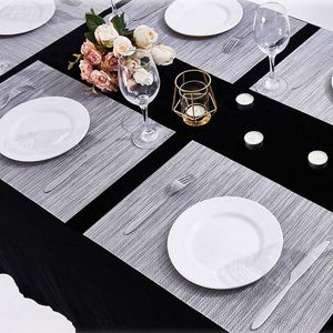 Mats Pads Est Placemats Grey Place WiPletable легко чистый настольный набор из 6 для ресторана для обеденного кухни