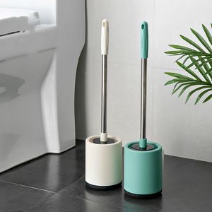 Toilet Brushes & Holders Bathroom Accessories Set Grean Brush Holder Standing Plastic Clean Adhesive