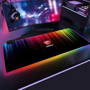 MSI Mouse Pad RGB Mousepad Tastiera Tappetino da gioco Tappetino retroilluminato Computer Pc Tavolo da gioco Gamer Mausepad Tappetino da scrivania Tappetino per mouse regalo