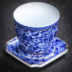 Vintage Flower Cup With Saucer Porcelain Bowl Jingdezhen Ceramic Teacup Coffee Mug
