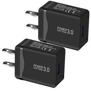 Quick Ladegerät 18W QC 3.0 Fast Walll Chargers EU US -Plug -Adapter für iPhone 11 13 14 plus Samsung Xiaomi Huawei