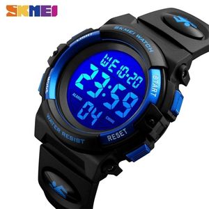 SKMEI Children LED Electronic Digital Watch Chronograph Clock Sport Watches 5Bar Waterproof Kids Wristwatches For Boys Girls 220113