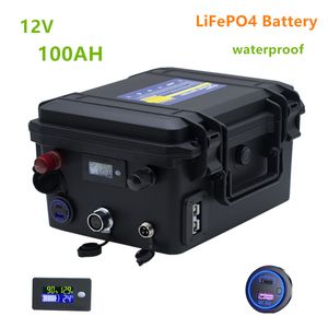 12 V 100ah lifepo4 pil su geçirmez lityum iyon invertör, tekne motoru