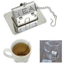Bröllop favoriserar Tea Infusers Stainless Steel House Strains Brud Party Giveaway Gift