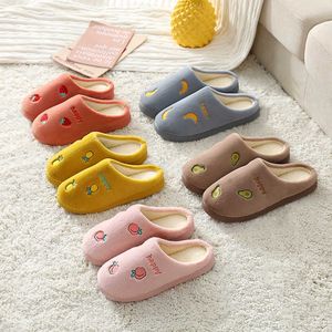 Cotton slippers suitable for both men women warm and comfortable plush family slip autumn winter