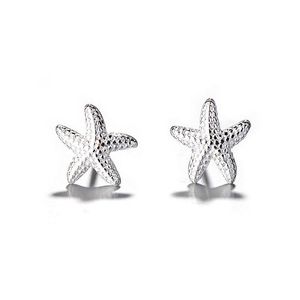 Stud 925 Sterling Silver Starfish Animals Earrings For Women Children Girls Kids Jewelry Gift Brinco Pequeno Eh943