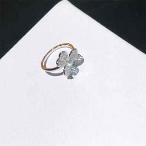 2021 Trend Europa Marke 925 Sterling Silber Ring Für Frauen Klee Blumen Party Hochzeit Ringe Luxus Schmuck Geschenke