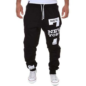 Moda Marka Erkekler Mektup Baskı Sweatpants Erkek Joggers Gevşek Kalça Pop Rahat Pantolon Parça Pantolon Calca Masculina 210930