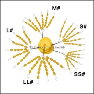 Aessories Sport Outdoors Gummi Float Stoppare Bobber Linje Stoppar Rymdbönor Fiskehantering Box Ovala Lure Tackle1 Drop Leverans 2021 FS2BP