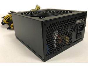 BTC / BCH / etc / etc / LTC / XMR / XRP / ZECのためのTOPARER 1800W GPUマイニング電源Crypto Coin Miner、サポート8グラフィックカードATXリグ