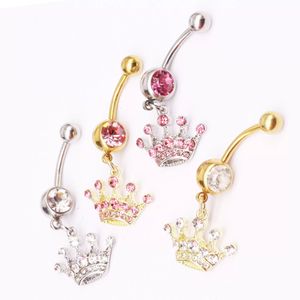 Navel Bell Button Rings fashion Body Jewelry anello ombelicale in acciaio inossidabile con ombelico tempestato di diamanti