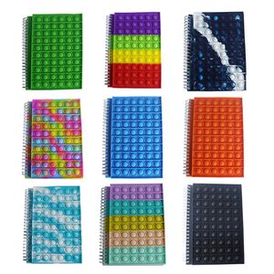 11 Kolory Hot Fidget Silikonowe Zabawki A5 Notebook 50 Sztuk Papierów Szkolne Biuro Bubble Pop It Decomprespression Zabawki Boże Narodzenie