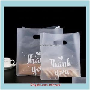 Wholesale thank plastic bags for sale - Group buy Gift Event Festive Supplies Home Gardengift Wrap Thank You Plastic Bags Shopping With Handle Christmas Wedding Party Favor Bag Candy