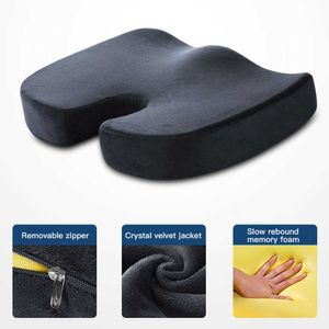 Cushion Memory Foam Ergonomic design Office Chair Cushion Car Cushion sofa Orthopedic Pain Relieving Sciatica Pillow 210611