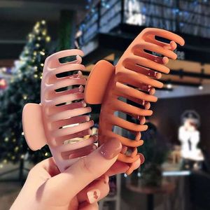 Korean Frosted Duży Klul Grab Clips Headdress Wash Face Curling Headdress Adult Head Shark Clip