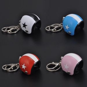 Keychains Motorcycle Safety Helmets Five star Keychain Car Keyring Key Chain Auto Ring Holder Casque Keyfob Styling Pendant
