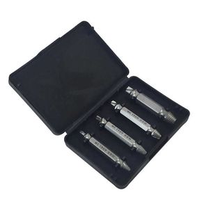 4PC / SET CAR Repair Tools Double Side Damaged Skruv Extractor Drill Bits Out Remover Bolt stud verktyg för metall reparationsverktyg kit bil