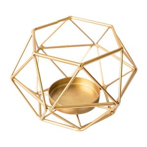 Portacandele in ferro creativo Ornamenti geometrici per portacandele Aroma Camera da letto Soggiorno Decorazioni per la casa