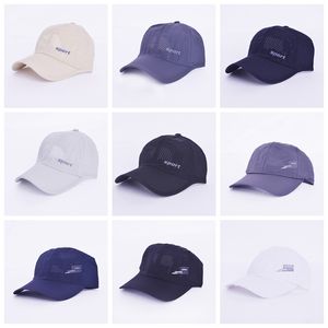 Mesh Traspirante Cappello di protezione solare Fashion Pack Edge Uomo Outdoor Baseball Caps Solid Color Cappelli Casual Cap YL617