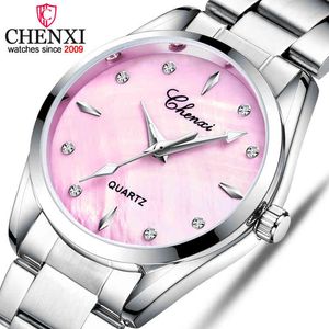 Chenxi Women Watchs Rhinestone Shell Dial Clock Quartz orologi da donna Ledies Top Luxury Brand Fashion Watch Montre Femme Q0524