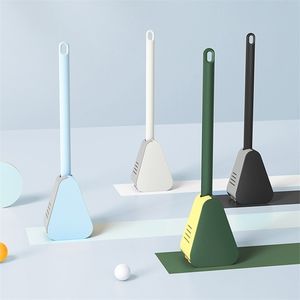 Golf Silicone Bristles Toilet Brush and Drying Holder for Bathroom Storage and Organization Urinal Cleaning Tools WC Accessories 211215
