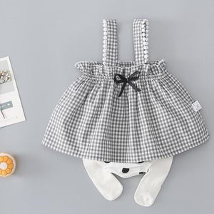 Наборы одежды Летняя детская девушка для девочки полосатый слинг юбка + шорты в горошек